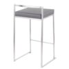 Fuji - Contemporary Stackable Counter Stool (Set of 3) - Gray - Image 4