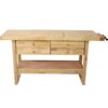 Workbench With 4 Drawers Wooden Workbench For Garage Workshop And Home - Natural - Image 2