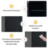 Tall Bathroom Storage Cabinet With Glass Doors, Free-Standing, Two Drawers, And Adjustable Shelves, MDF Board, Painted Perfect For Displaying Your Favorite Items - Black - Image 5