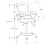 Office Chair, Adjustable Height, Swivel, Ergonomic, Armrests, Mesh, Comfortable Seating - White - Image 5
