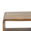 Curved Open Bedside Table - Brown Oak - Image 6