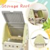 Kids Toy Storage Organizer With 14 Bins, Multi-Functional Nursery Organizer Kids Furniture Set Toy Storage Cabinet Unit With HDPE Shelf And Bins For Playroom, Bedroom, Living Room - Light Green - Image 2