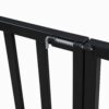 Twin Size Metal House Bed With Fence And Door - Black - Image 12