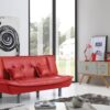 Lionel - Sofa Bed - Red - Image 3