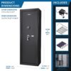 7.87 Cubic Ft Keypad Rifle Safe - Black - Image 7
