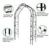Metal Garden Arch Assemble Freely With 8 Styles Garden Arbor Trellis Climbing Plants Support Rose Arch - Black - Image 13