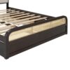 Queen Size Platform Bed With Trundle And 2 Drawers - Espresso - Image 16