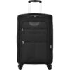 Softside Luggage Expandable 3 Piece Set Suitcase Upright Spinner Softshell Lightweight Luggage Travel Set - Black - Image 21