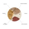 Rabbit - Washable Non - Slip Round Rug - Ivory / Gold - Image 5