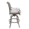 Cast Aluminum Bar Stool With Cushion (Set of 2) - Gray - Image 7
