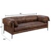 Jaron - Top Grain Leather Sofa - Mocha - Image 8