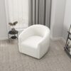 Elise - Mid-Century Modern Swivel Chair - White - Image 15