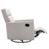 Modern Upholstered Rocker Nursery Chair Plush Seating Glider Swivel Recliner Chair - Tan - Image 13