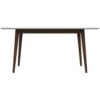 Mary - Modern Style Solid Wood Rectangular Dining Kitchen Table - White, Brown - Image 2