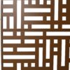 Outdoor & Indoor Privacy Screen Metal Privacy Screen, Freestanding Decorative Privacy Screen - Brown - Image 5