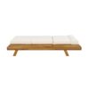 Acacia Wood Lounge Chaise Set With Headrest And Water Resistant Cushions - Beige - Image 9