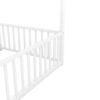 Metal Twin Size House Platform Beds 2 Shared Beds - Antique White - Image 11