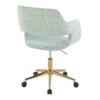 Margarite - Contemporary Task Chair - Gold / Light Green - Image 3