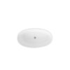 Acrylic Freestanding Bathtub, Elegant Oval Shape Soaking Bathtub, Brushed Nickel Drain And Integrated Slotted Overflow Assembly, Cupc Certified - Glossy White - Image 5