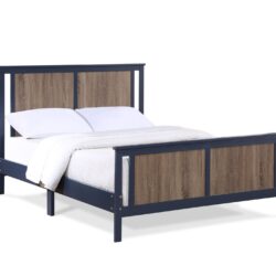 Connelly - Full Bed - Midnight Blue / Vintage Walnut
