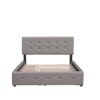 Queen Size Upholstered Platform Bed With 2 Drawers And 1 Twin Long Trundle - Light Gray - Image 3