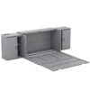 Queen Size Murphy Bed With Shelves, Cabinets And USB Ports - Gray - Image 4