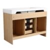 Original 48" Freestanding Bathroom Vanity With Resin Sink Soft Closing Doors And Drawers Plywood Construction - Oak - Image 11