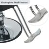 Classic Reclining Barber Chair Salon Chair For Hair Stylist With Heavy Duty Hydraulic Pump, 360° Rotation, Tattoo Chair Shampoo Beauty Salon Equipment, Max Load Weight 330 Lbs - Black - Image 9