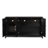 TV Stand For TVs Up To 65", Modern Entertainment Center Media Console Cabinet With 2 Spacious Storage Space, Solid Wood Legs For Living Room - Black - Image 15