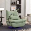 270 Swivel Glider Recliner Chair, Power Recliner Rocking Chair, USB Port Charge For Nursery Chair With Atmosphere Lamp For Living Room Bedroom Apartment - Green - Image 5