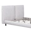Queen Size Upholstered Platform Bed With 2 Large Headrests And Thick - Beige - Image 4