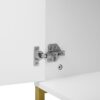 Modern TV Stand For TV Up To 70", TV Cabinet With 1 Drawer, 2 Cabinets And Metal Legs, Handles And Anti-Tip Device For Living Room - White - Image 12