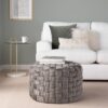 Braided - Round Ottoman - Dark Gray - Image 4