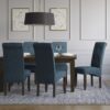 Cosmopolitan - Deluxe Tufted Parson Chair (Set of 2) - Denim Blue - Image 8