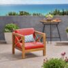 Brava - Modern Club Chair With Water Resistant Cushions - Red - Image 2