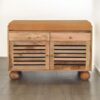Shutter Shoe Rack With 2 Drawers - Beige - Image 11