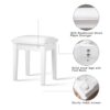 Vanity Stool, Makeup Bench Dressing Stool With Cushion And Solid Legs - White - Image 3