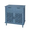 2 Door 2 Drawer Cabinet, American Furniture, Suitable For Bedroom, Living Room, Study - Blue - Image 13