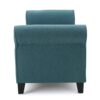 Hayes - Contemporary Armed Storage Bench With Rolled Arms - Teal - Image 4