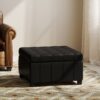 Storage Ottoman For Living Room, Bedroom - Black - Image 3