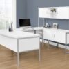 Computer Desk, Home Office, Commercial Grade, Contemporary & Modern - White - Image 2