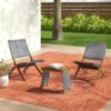 Kayla - Outdoor Foldable 2 Seater Chat Set - Brown / Gray - Image 5