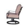 Club Swivel Chairs With Cushion, Quality Outdoor Patio Furniture - Black / Brown - Image 5
