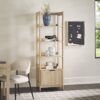 Transitional Narrow Bookshelf With Drawer On Bottom - Oak - Image 5