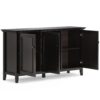 Amherst - Wide 3 Door Storage Cabinet - Hickory Brown - Image 2