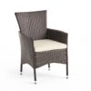 Clementine - Outdoor Wicker Dining Chairs Set With Water Resistant Cushions (Set of 2) - Brown Multi - Image 6