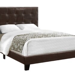Full Size Bed, Upholstered, Transitional - Brown