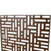 Outdoor & Indoor Privacy Screen Metal Privacy Screen, Freestanding Decorative Privacy Screen - Brown - Image 7