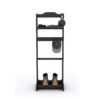 Accent Portable Garment Rack, Clothes Valet Stand With Storage Organizer - Black - Image 9