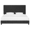 King Size Upholstered Platform Bed - Charcoal Gray - Image 3